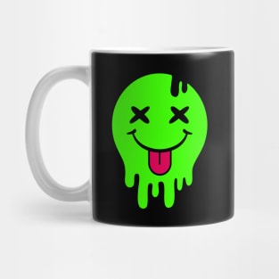 Green emoticon showing tongue Mug